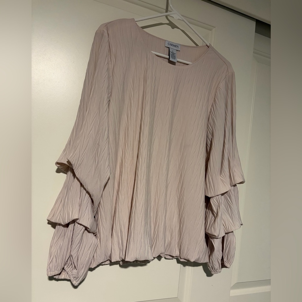 Ruffle Sleeve Blouse - Cream